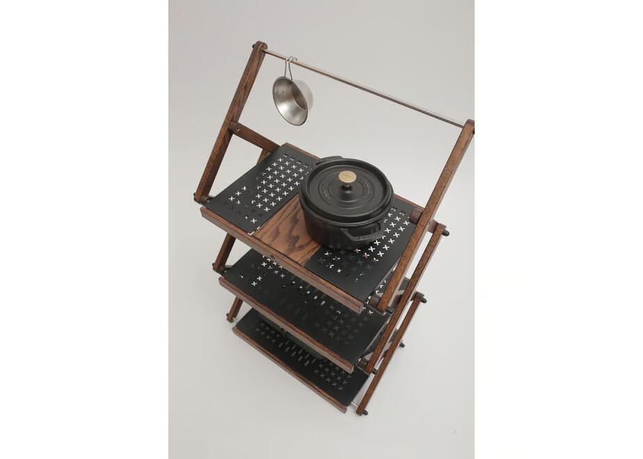 Iron & Wood 3-tier rack (W) - Image 9